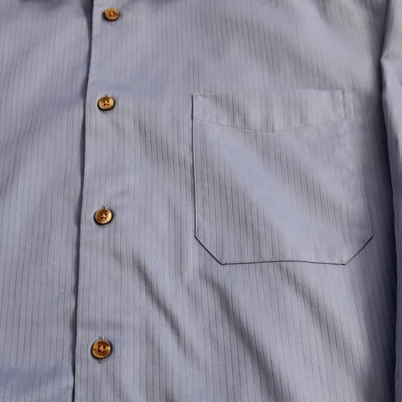 PERRY Ellis Portfolio Blue Striped Button-Up Shirt - Picture 3 of 6
